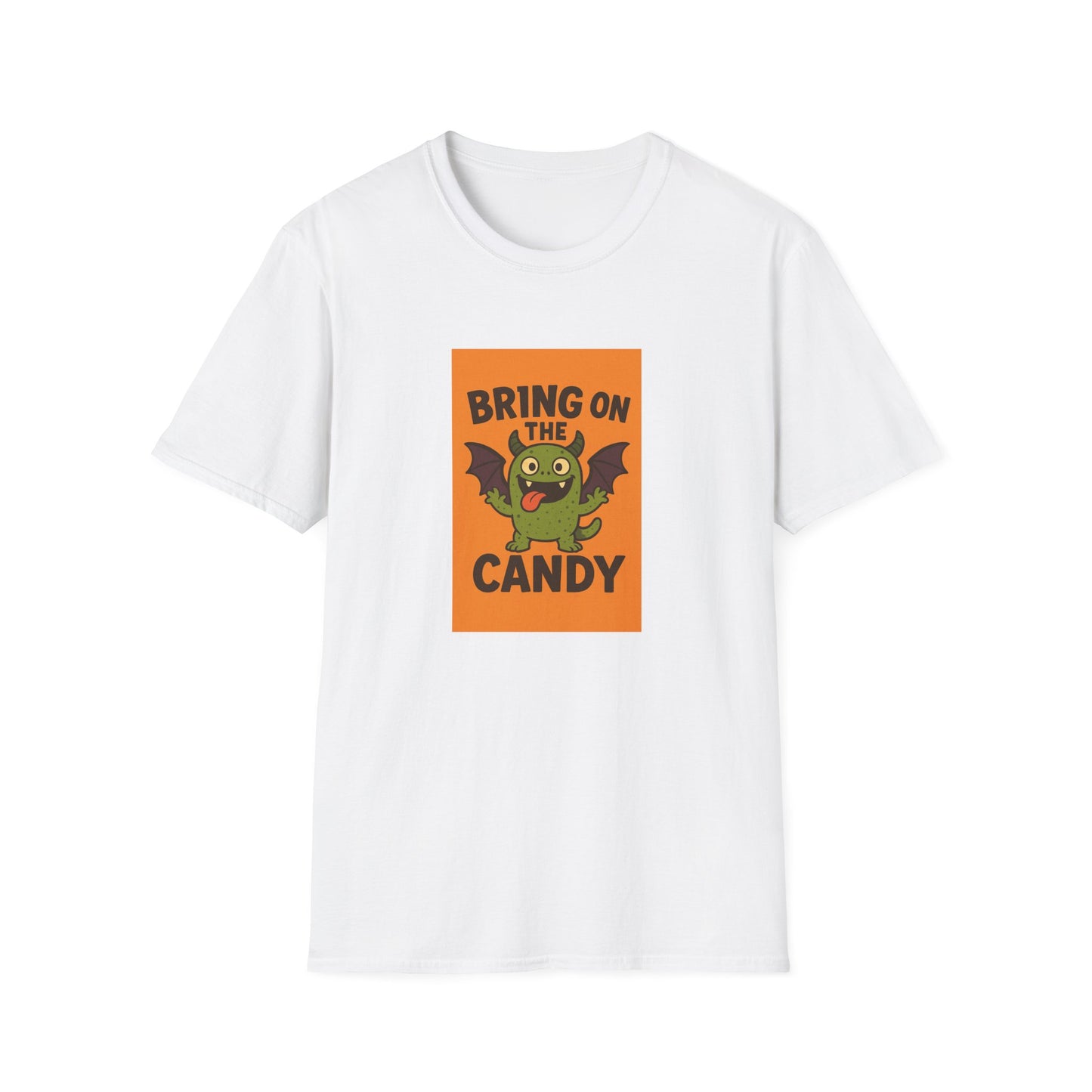 Halloween Fun Unisex T-Shirt - Bring on the Candy Monster, Spooky Vibes, Kid-Friendly Outfit, Costume Party Tee, Trick-or-Treat Gear