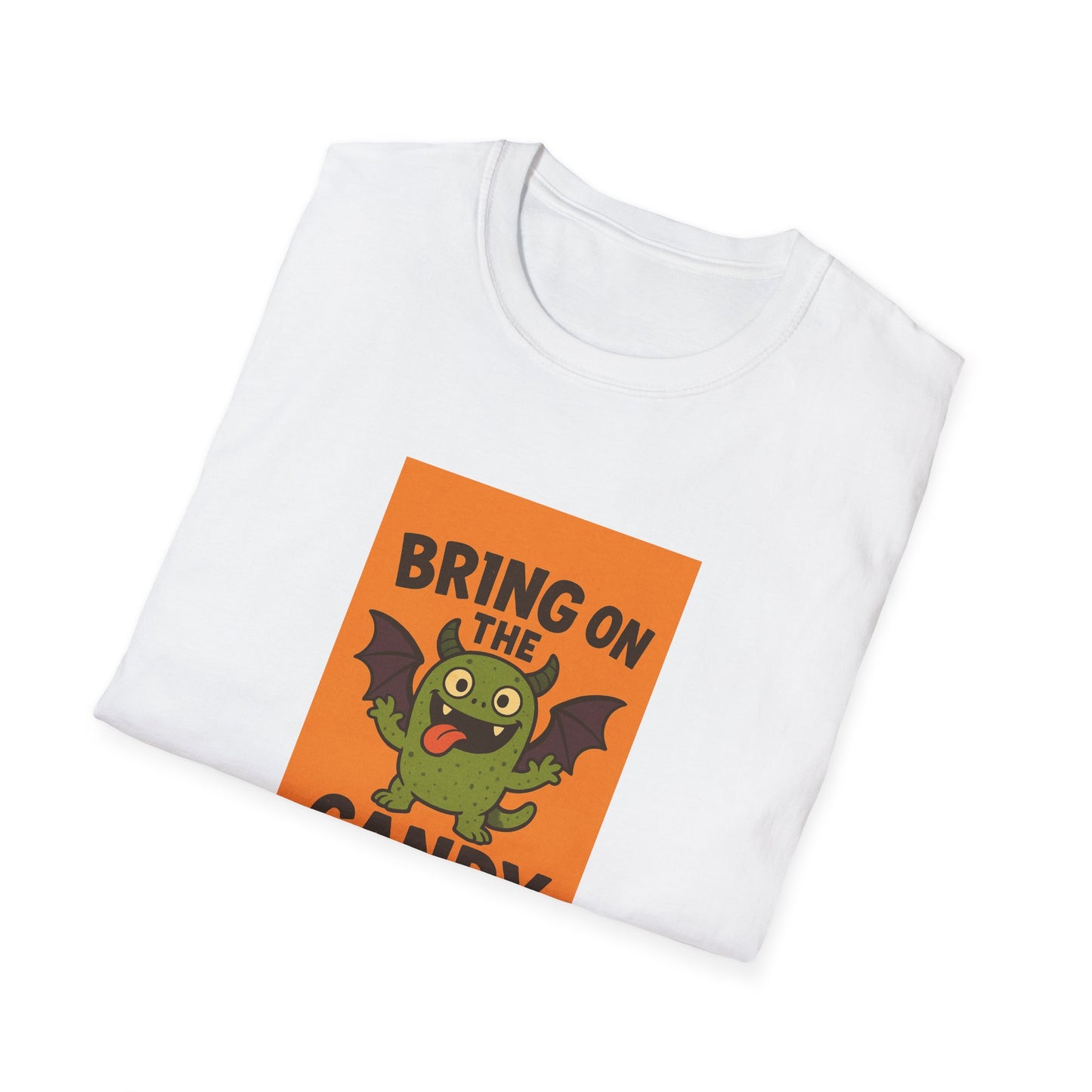 Halloween Fun Unisex T-Shirt - Bring on the Candy Monster, Spooky Vibes, Kid-Friendly Outfit, Costume Party Tee, Trick-or-Treat Gear