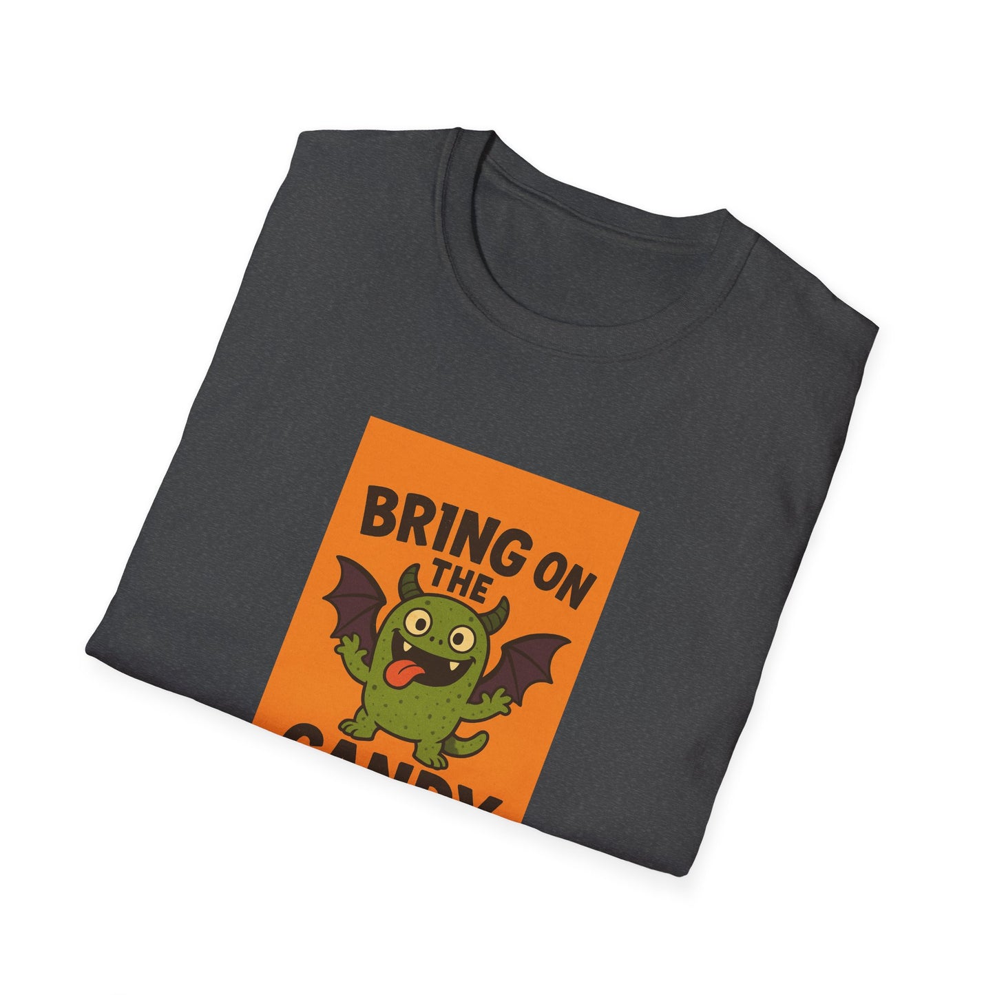 Halloween Fun Unisex T-Shirt - Bring on the Candy Monster, Spooky Vibes, Kid-Friendly Outfit, Costume Party Tee, Trick-or-Treat Gear