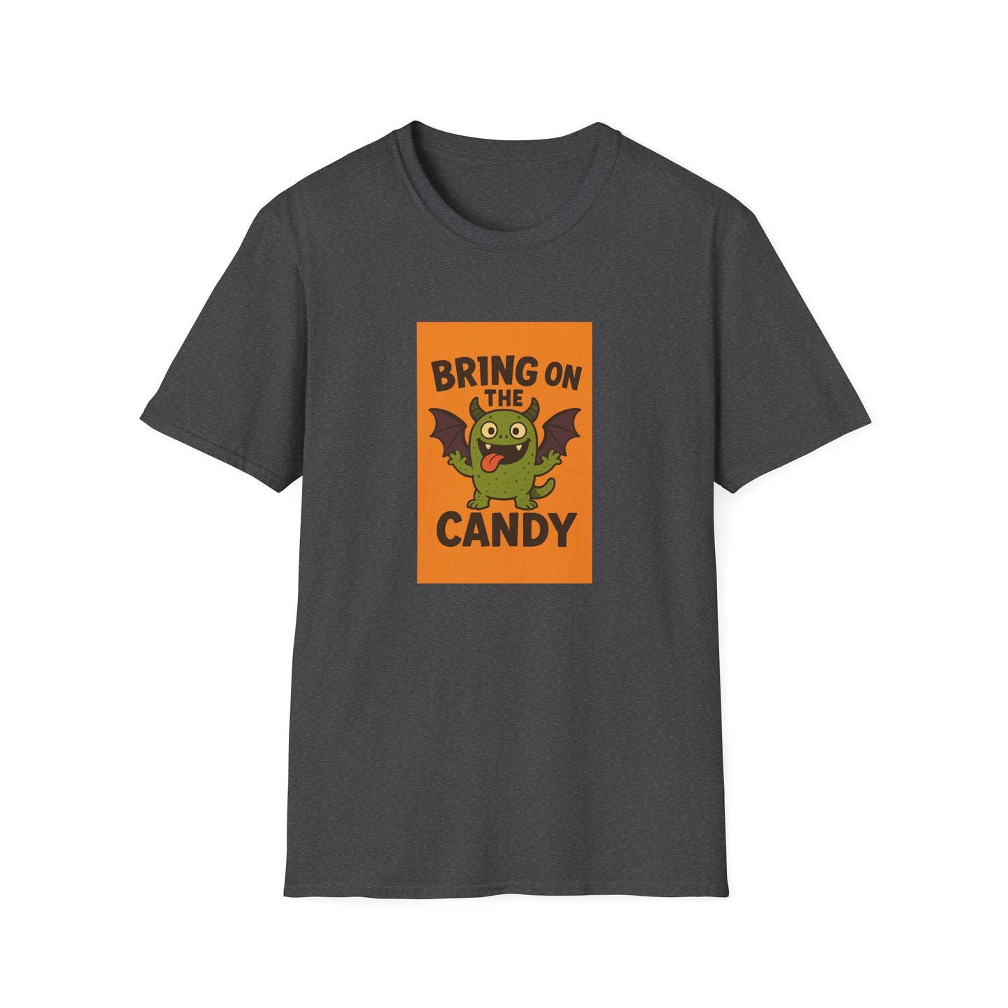 Halloween Fun Unisex T-Shirt - Bring on the Candy Monster, Spooky Vibes, Kid-Friendly Outfit, Costume Party Tee, Trick-or-Treat Gear