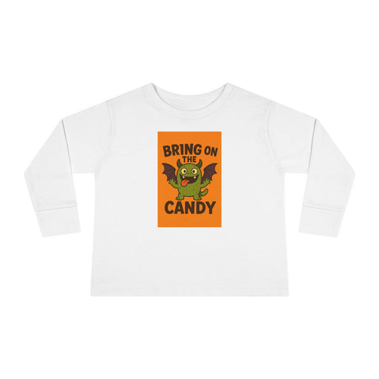 Halloween Toddler Long Sleeve Tee - 'Bring on the Candy' - Perfect for Trick-or-Treating, Fall Celebrations, Kids Halloween Shirt, [...]